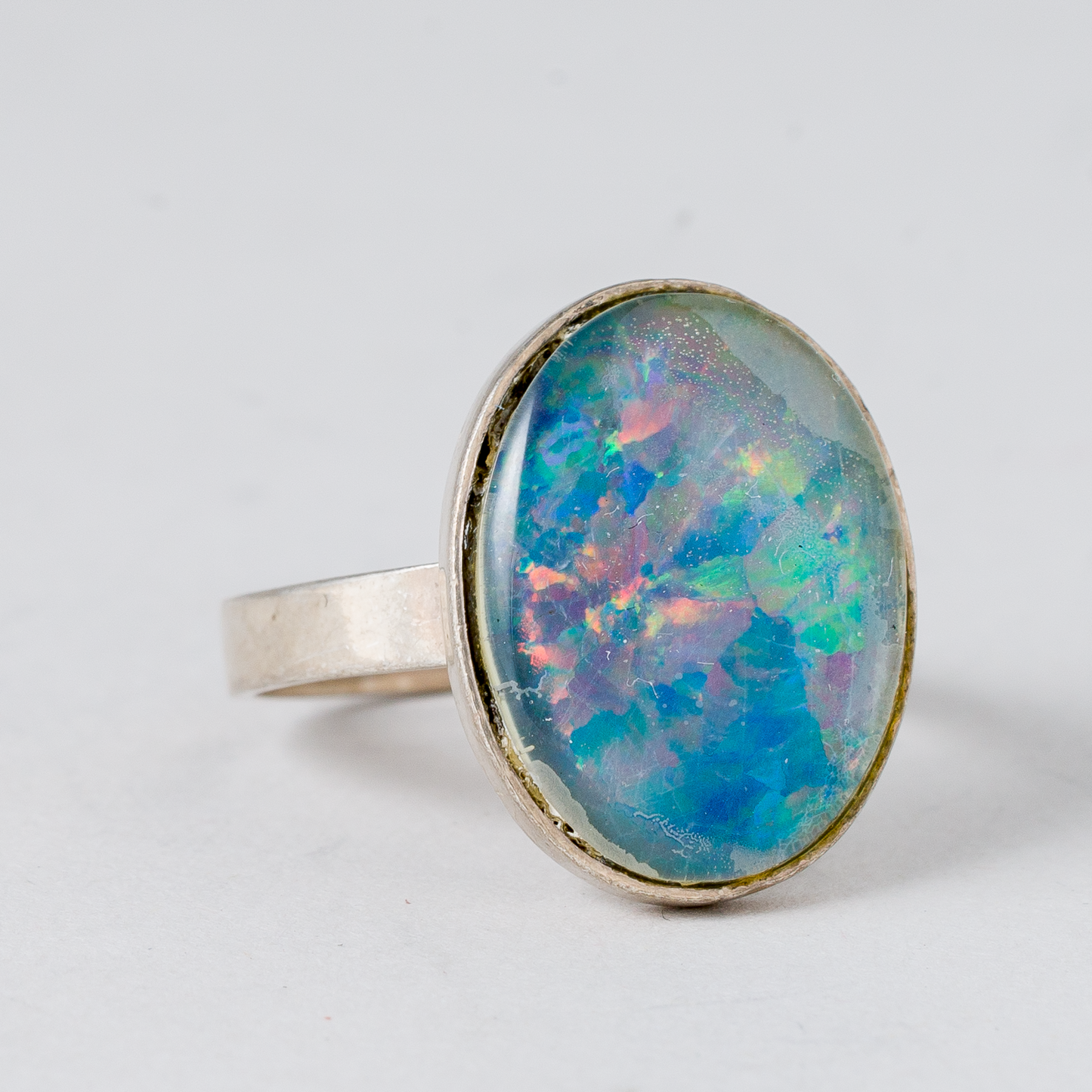 Ring Opal 835er Silber 3,67 g Größe 54 (17,2 mm Ø)1