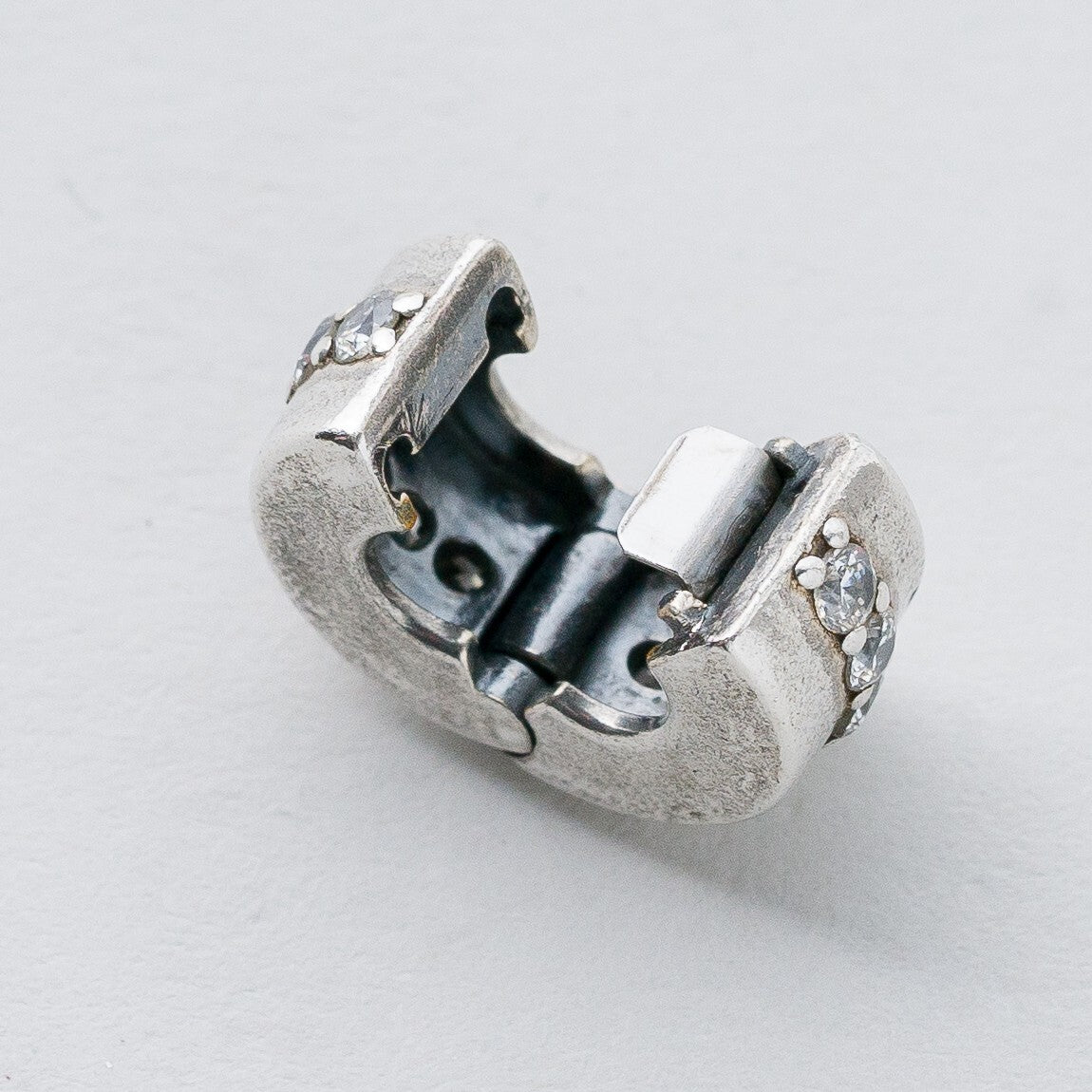 Anhänger Silber Weiße Steine 1 cm 2,89 g4
