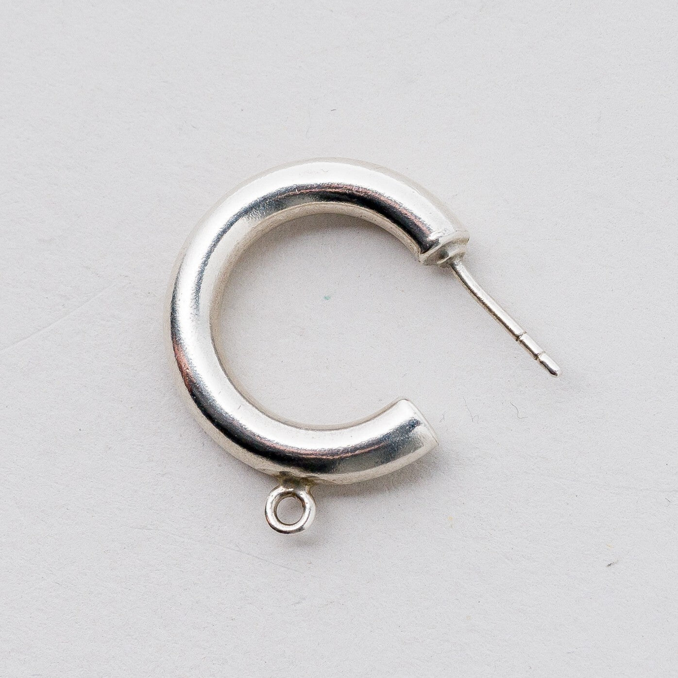 Einzelner Ohrring Halbe Creole 925 Silber 1,7 g4