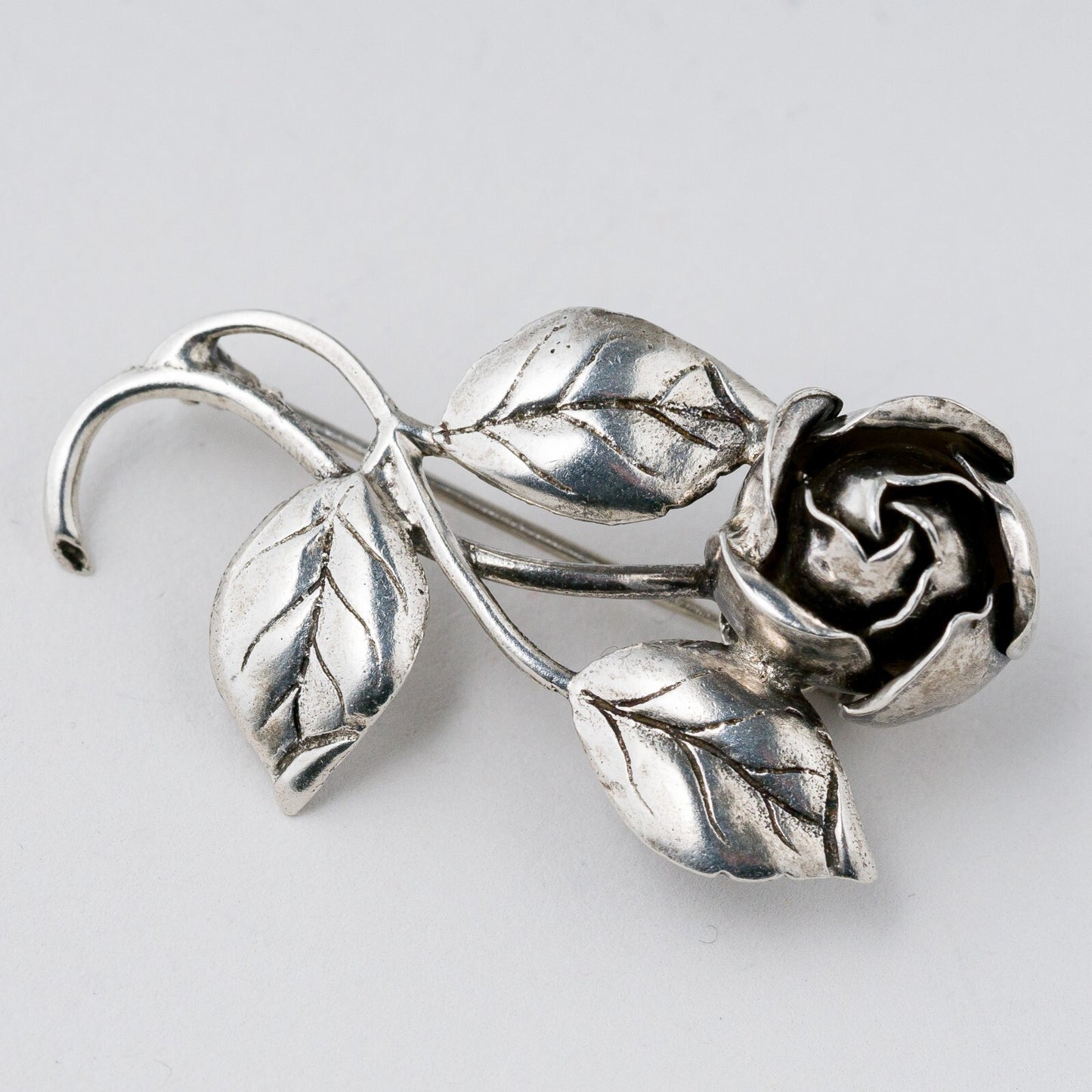 Silber Brosche 835 Rose 7,5 g2