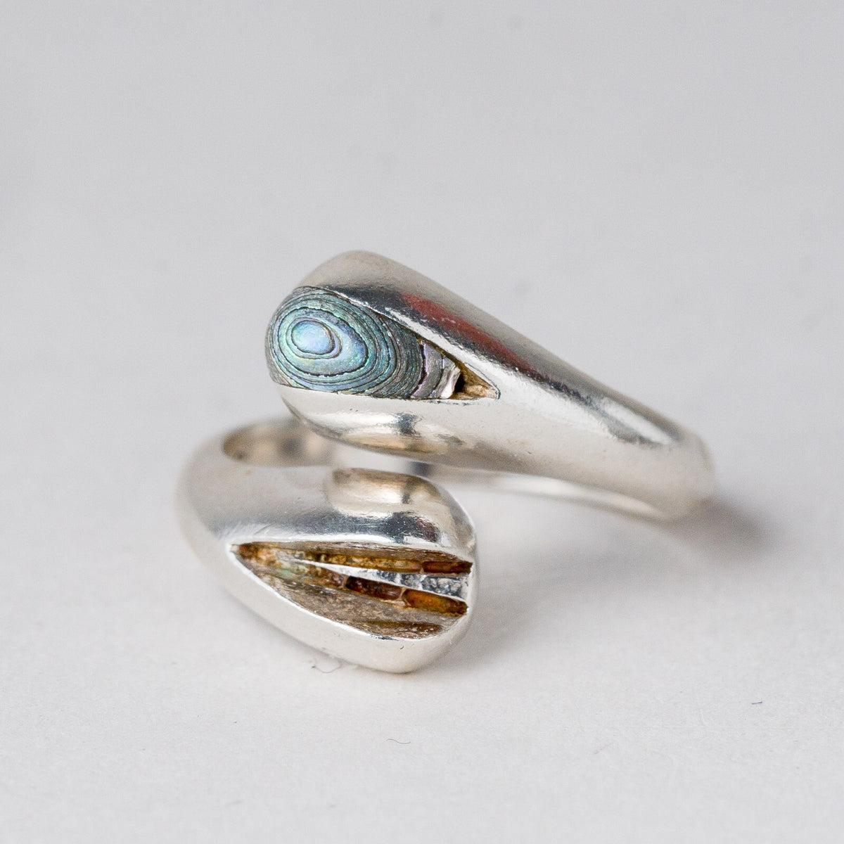 Silber Ring 925 Grüner Stein Größe flexibel ca. 55 5,59 g0