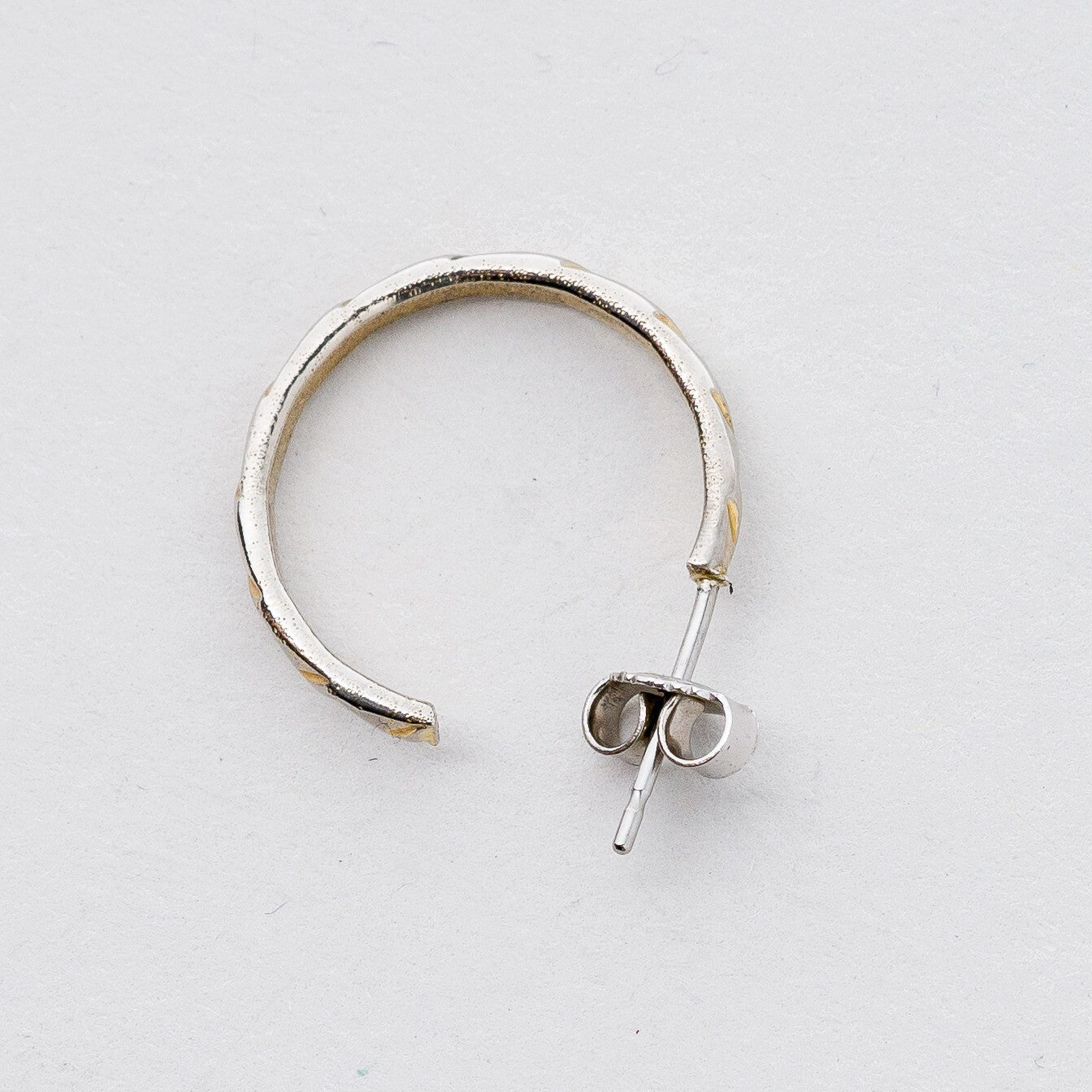 Einzelner Ohrring Halbe Creole Silber 1,07 g2