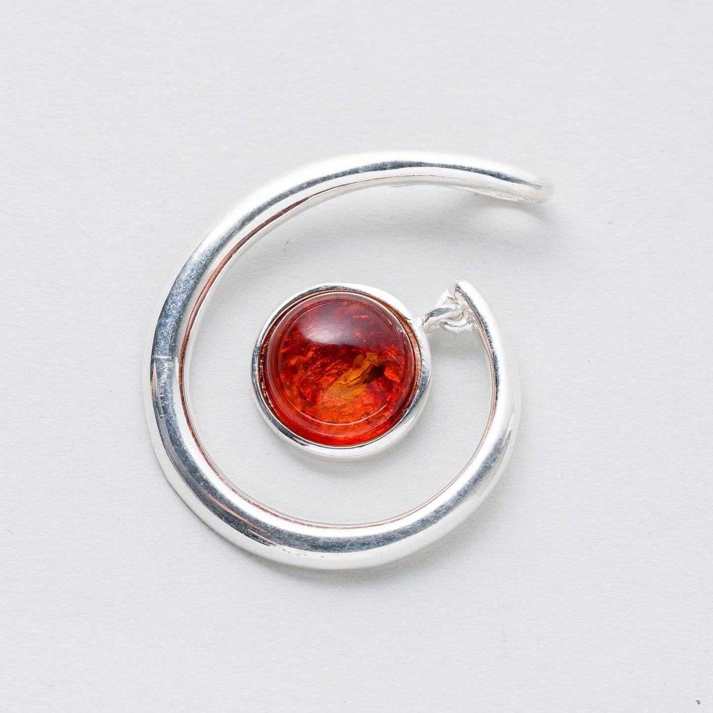 Anhänger Silber 925 Bernstein 3,2 cm 4,45 g0