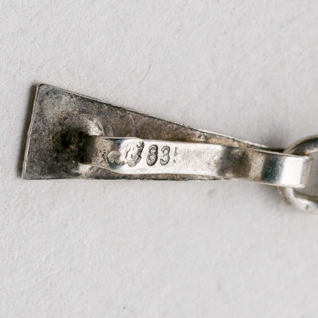 Anhänger ohne Perle 835er Silber 1,4 g 3,5 cm2