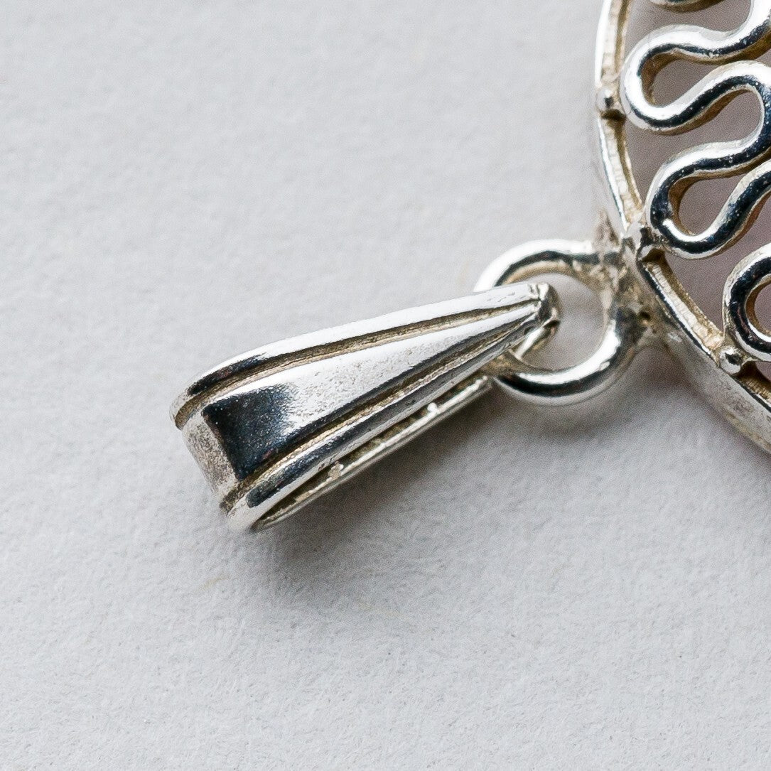 Anhänger Silber 835 Roter Stein 2,5 cm 1,71 g3