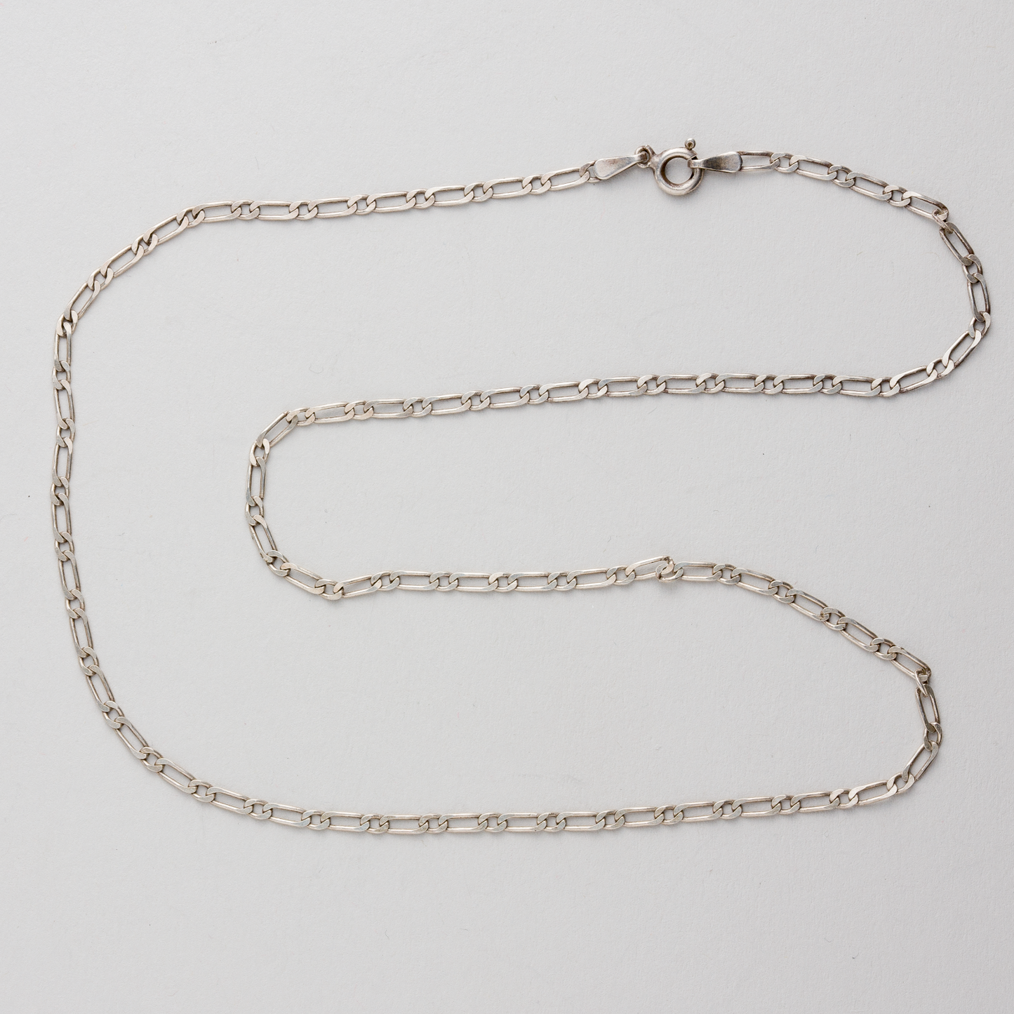 Silberkette 925er Silber 4g Figaro-Ankerkette 46 cm0