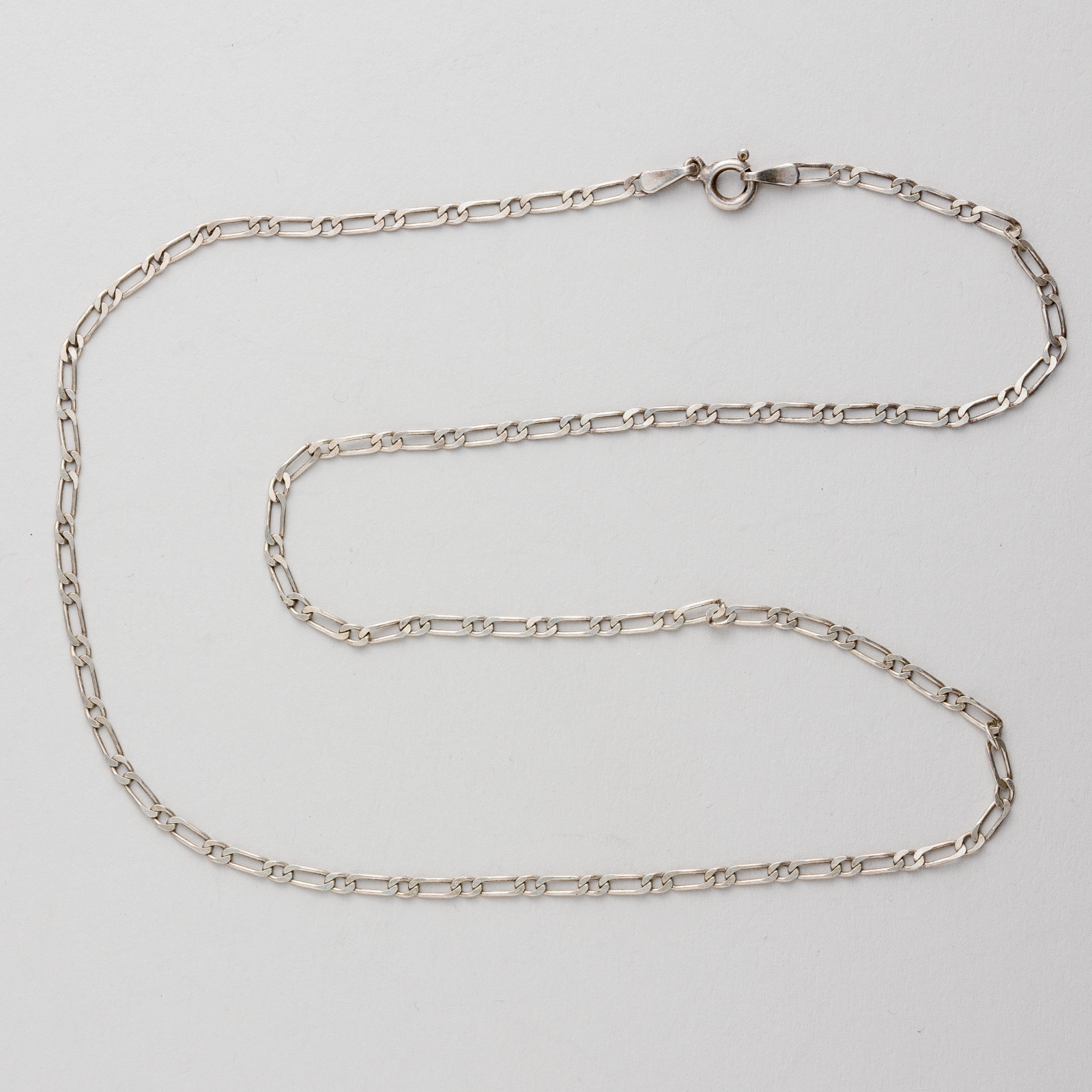 Silberkette 925er Silber 4g Figaro-Ankerkette 46 cm0