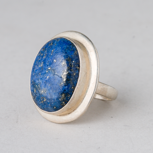 Ring Lapislazuli 925er Silber 13,66 g Größe 58 (18,4 mm Ø)0
