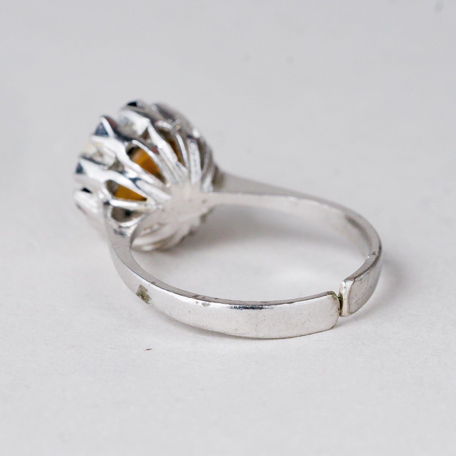 Silber Ring Perle und Blaue Steine Größe flexibel ca. 56 3,28 g3