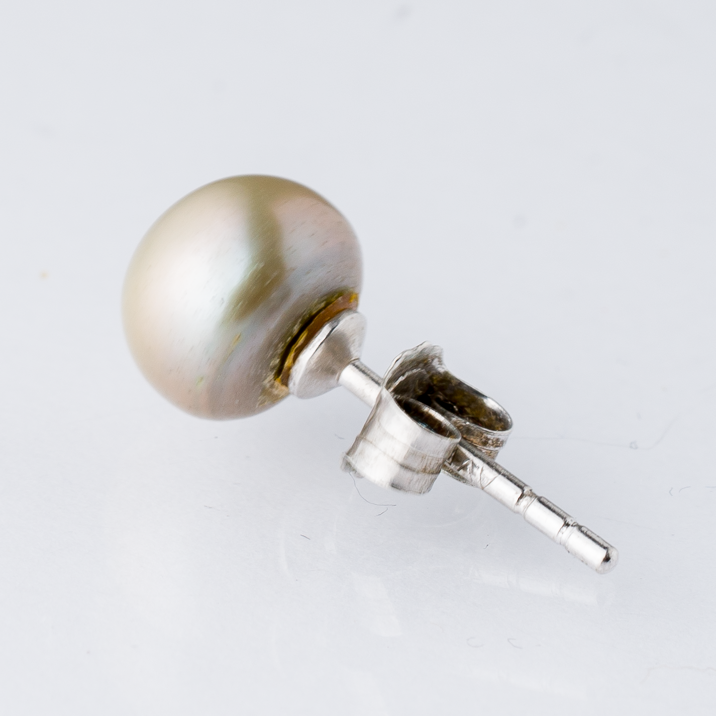 Einzelner Ohrring Ohrstecker Perle Silber 0,67 g4