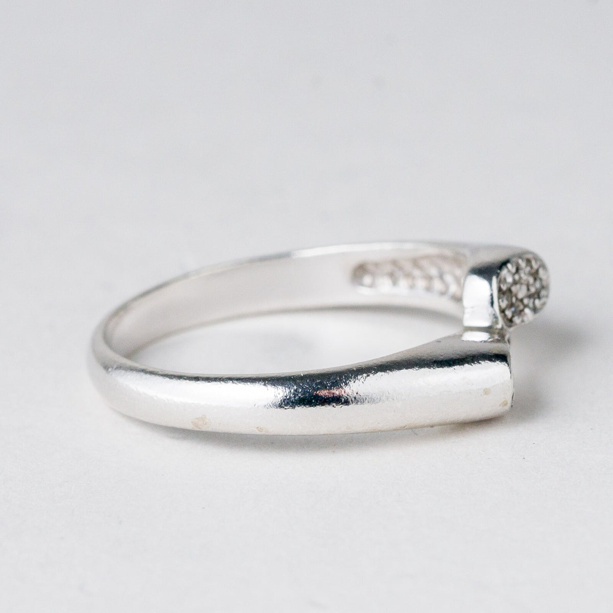 Silber Ring 925 Weiße Steine Größe 59 (18,8 mm Ø) 3,01 g2