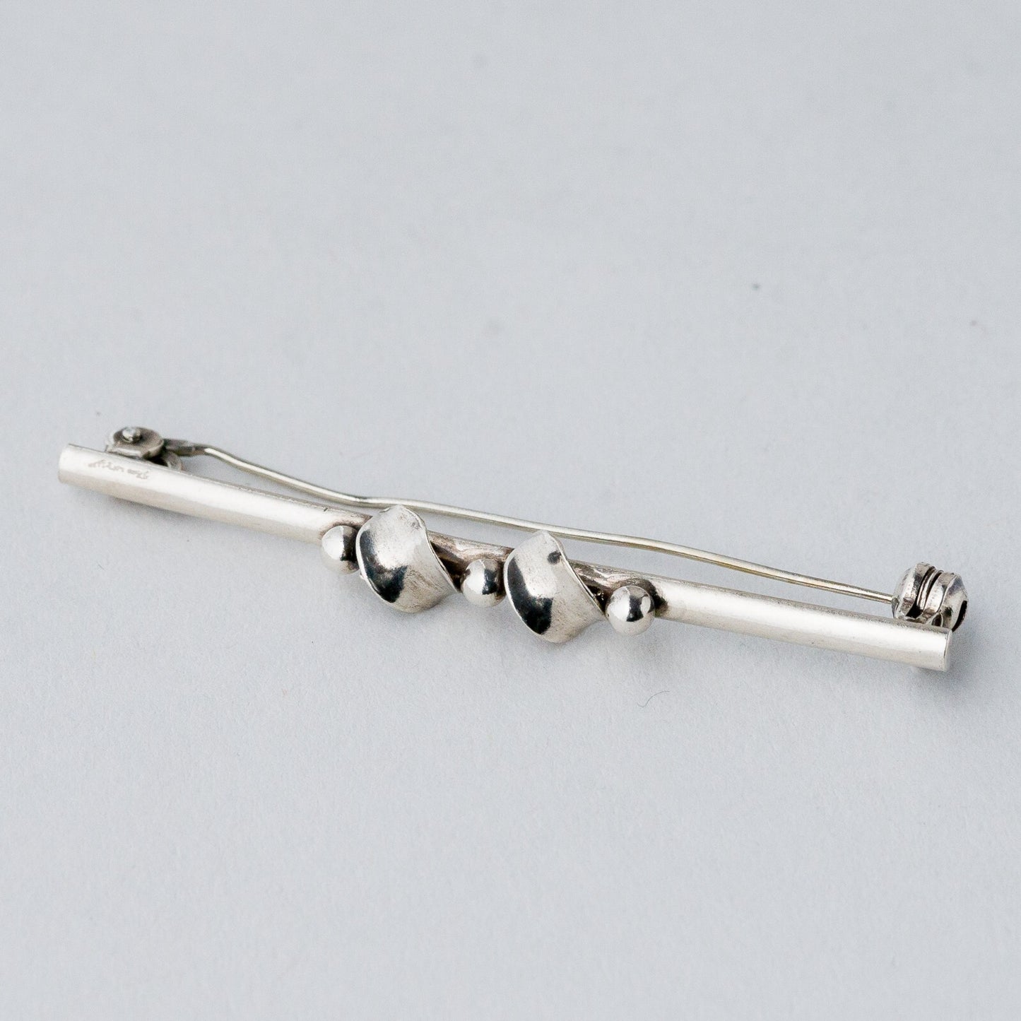 Silber Brosche Spange 835 Kugeln 2,19 g0