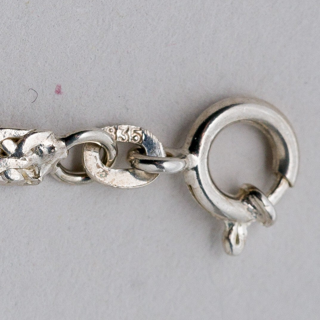 Silber Armband 835 Schwarzer Stein 19 cm 9,33 g3