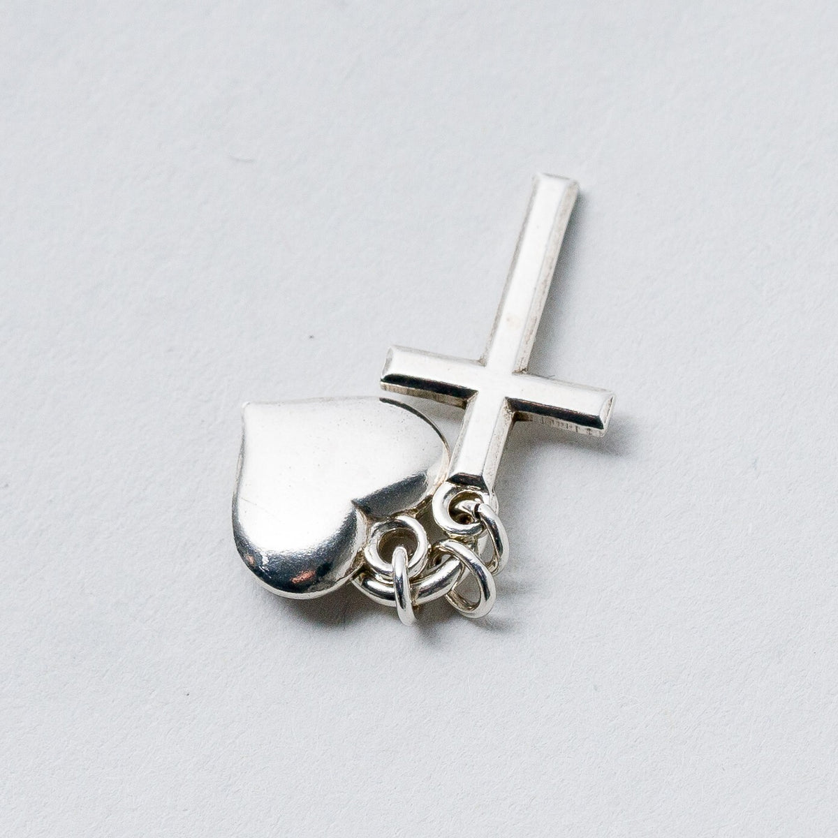 Anhänger 835 Silber Herz Kreuz 1,6 cm 1,04 g3
