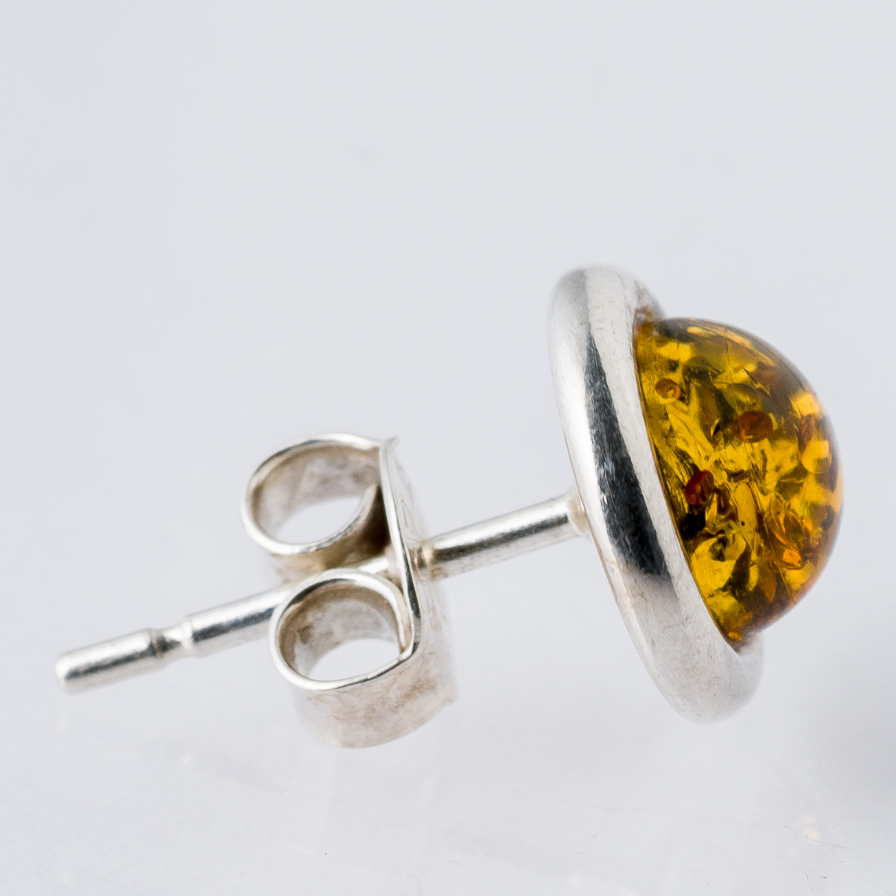 Einzelner Ohrring Ohrstecker Bernstein 925er Silber 0,75 g3