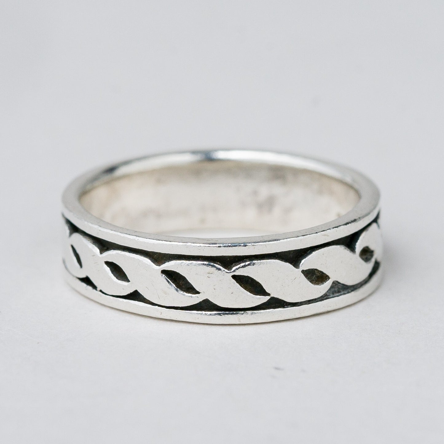 Silber Ring 925 Größe 59 (18,8 mm Ø) 5,21 g0