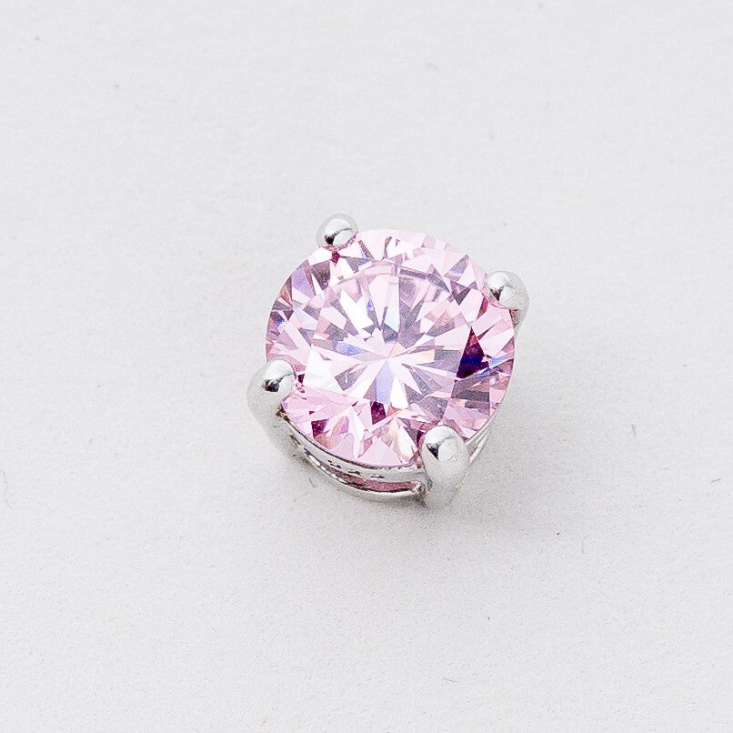 Anhänger Silber 925 Rosa Stein 0,7 cm 1,07 g0