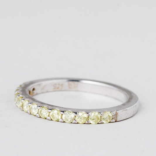 Ring Grüne Steine 3,36 g 925er Silber Größe 59 (18,8 mm Ø)0
