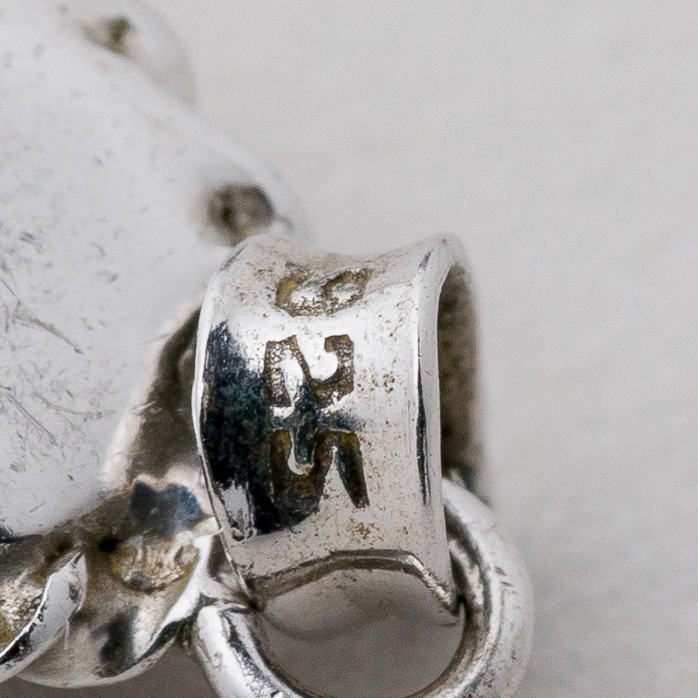 Anhänger Roter Stein 925er Silber 0,78 g 1,5 cm2