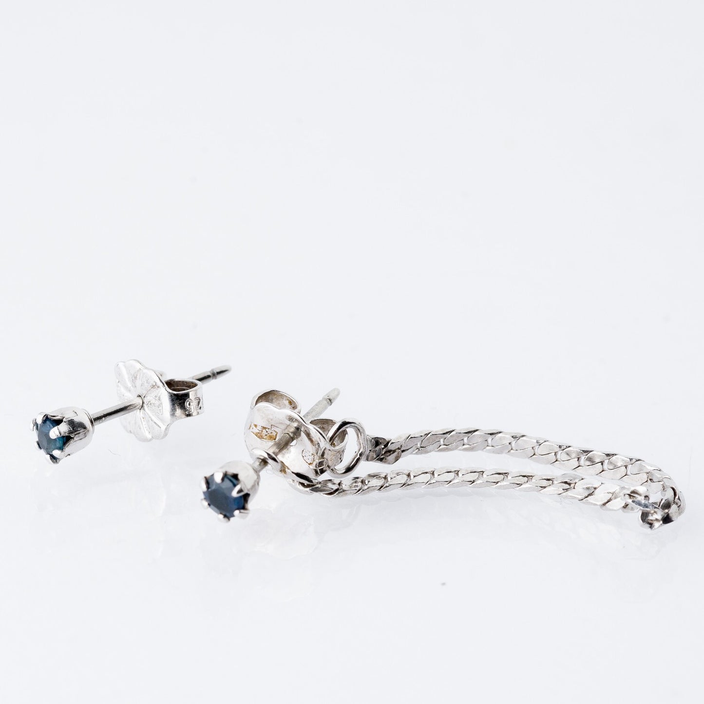 Ohrringe Ohrstecker Blauer Stein 925er Silber 1,09 g3