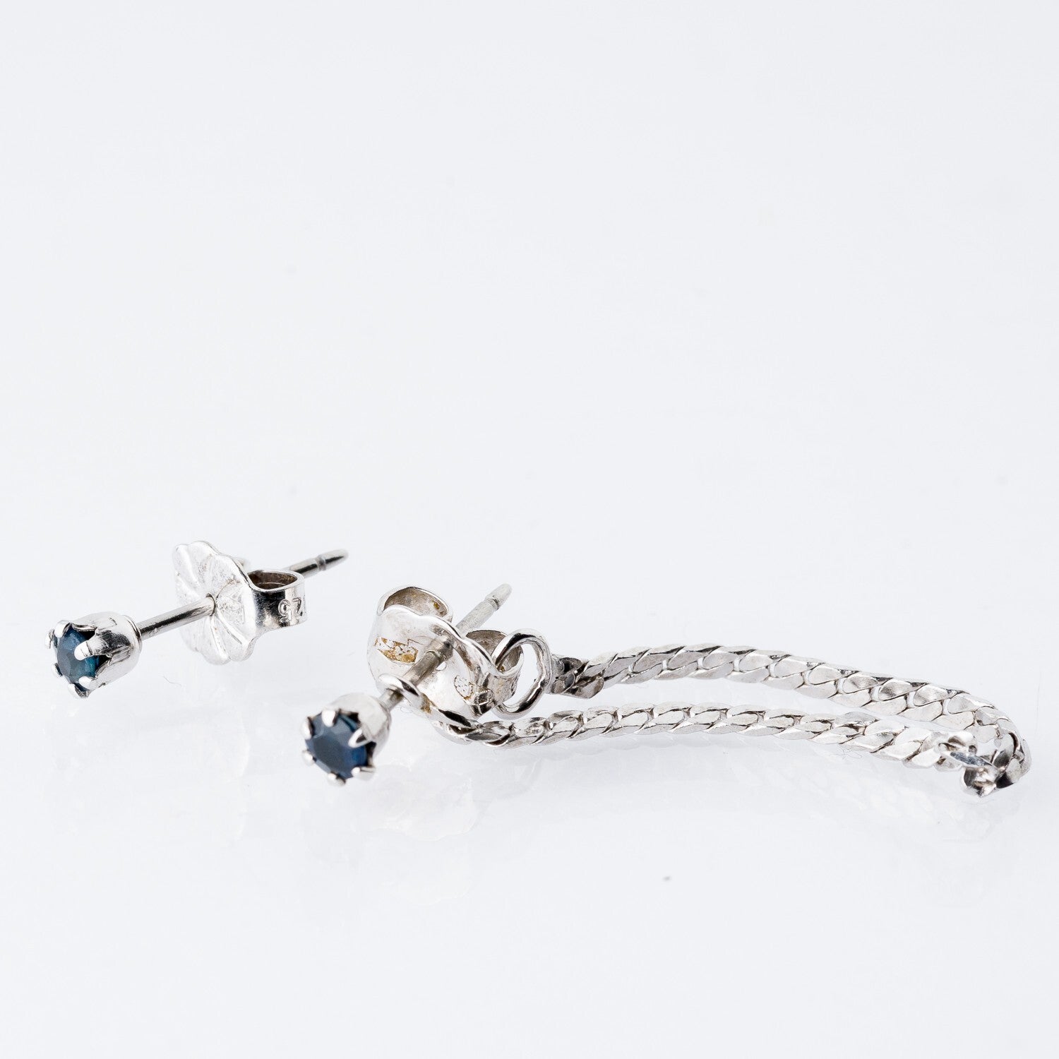 Ohrringe Ohrstecker Blauer Stein 925er Silber 1,09 g3