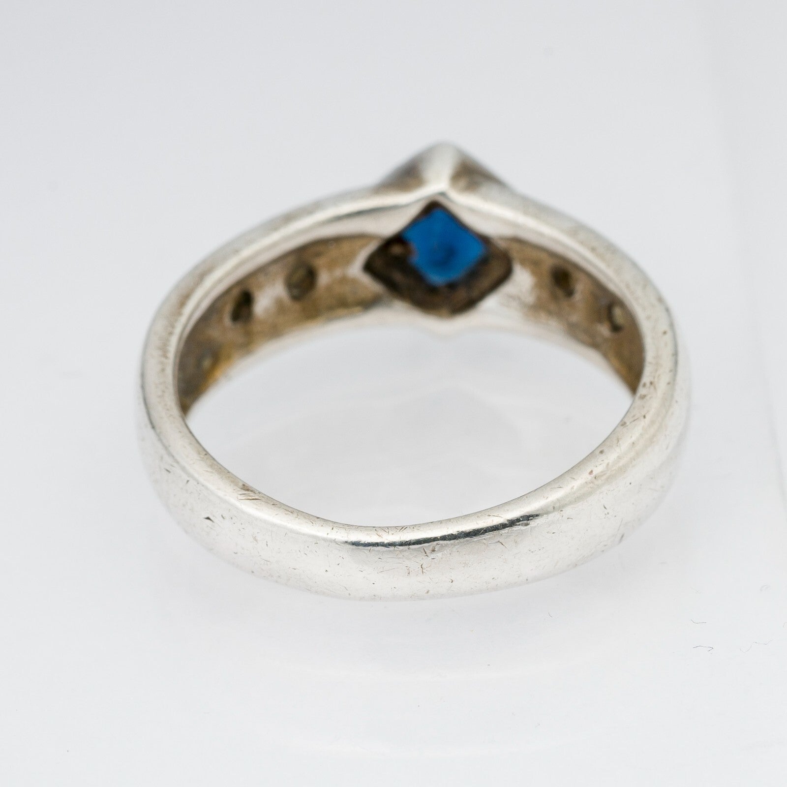 Silberring Blauer Stein 925er Silber 4,71 g Größe 54 (17,2 mm Ø)3