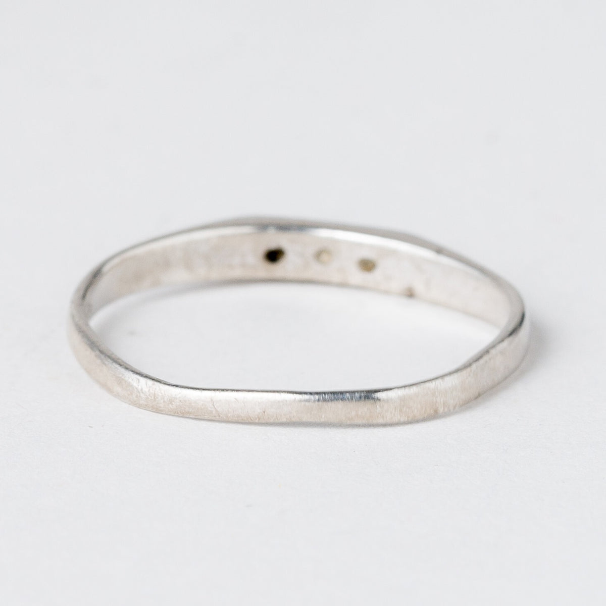 Silber Ring 925 Weiße Steine Größe 56 (17,8 mm Ø) 1,13 g3