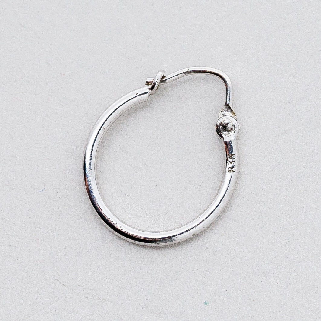 Einzelner Ohrring Creole 835 Silber 0,79 g3