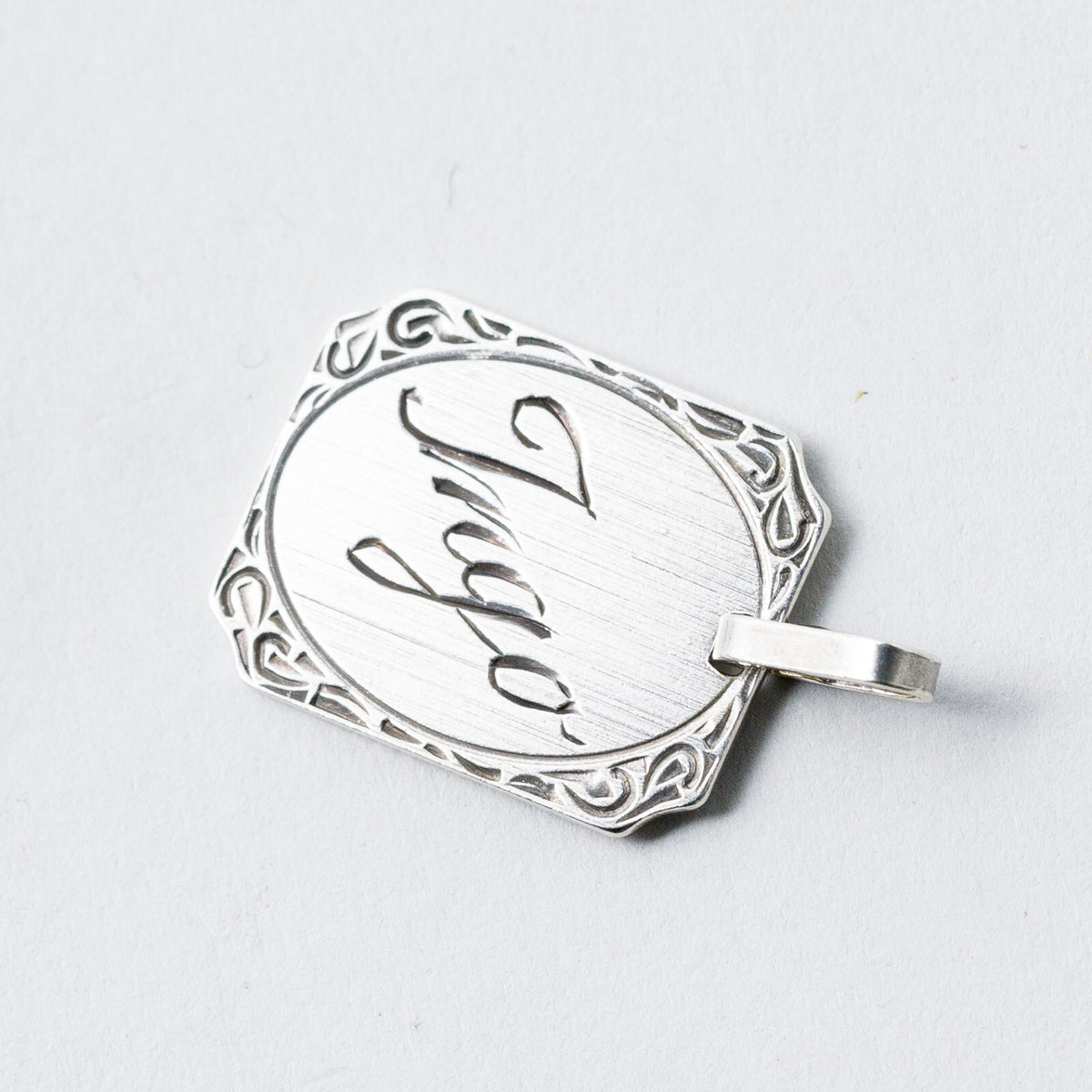 Anhänger Silber Namensschild "Ingo" 2,6 cm 2,31 g1