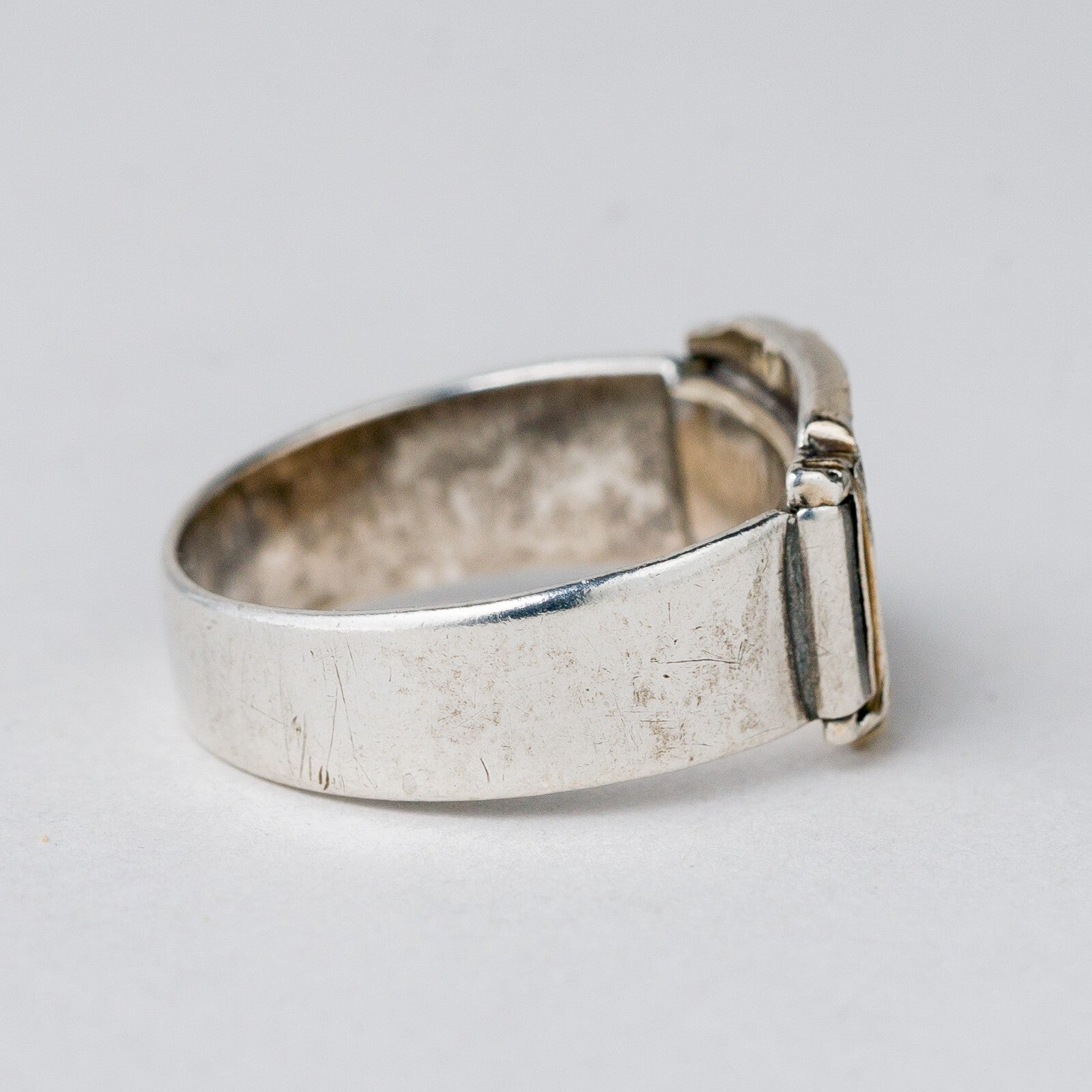Silber Ring Monogramm"DJ" Größe 56 (17,8 mm Ø) 3,4 g3