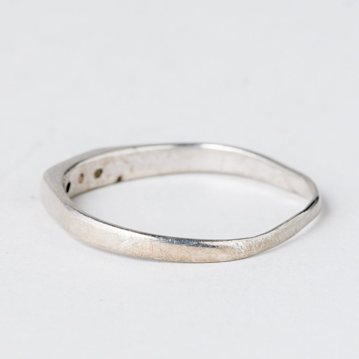 Silber Ring 925 Weiße Steine Größe 56 (17,8 mm Ø) 1,13 g4