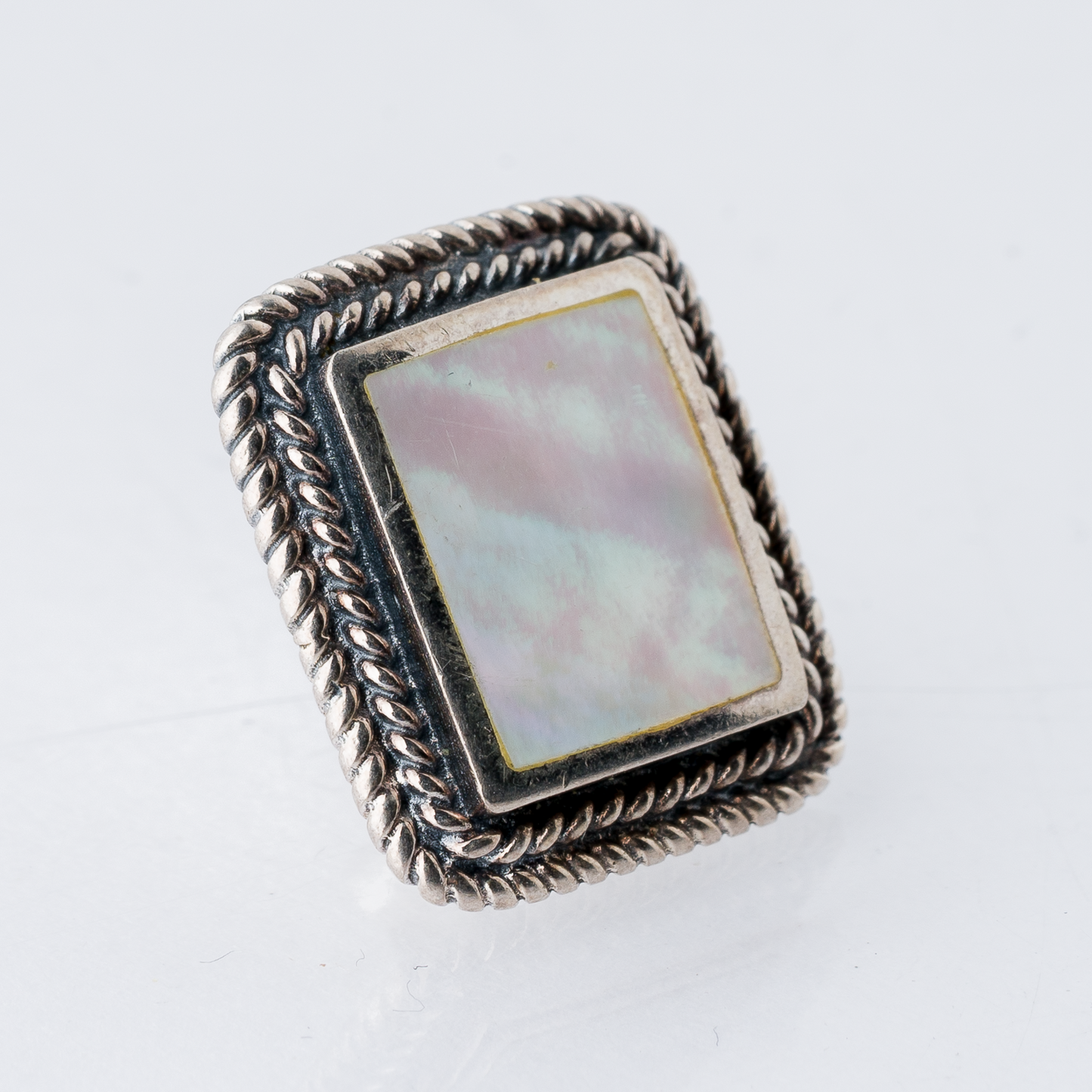 Einzelner Ohrring Ohrstecker Perlmutt 925er Silber 2,43 g4