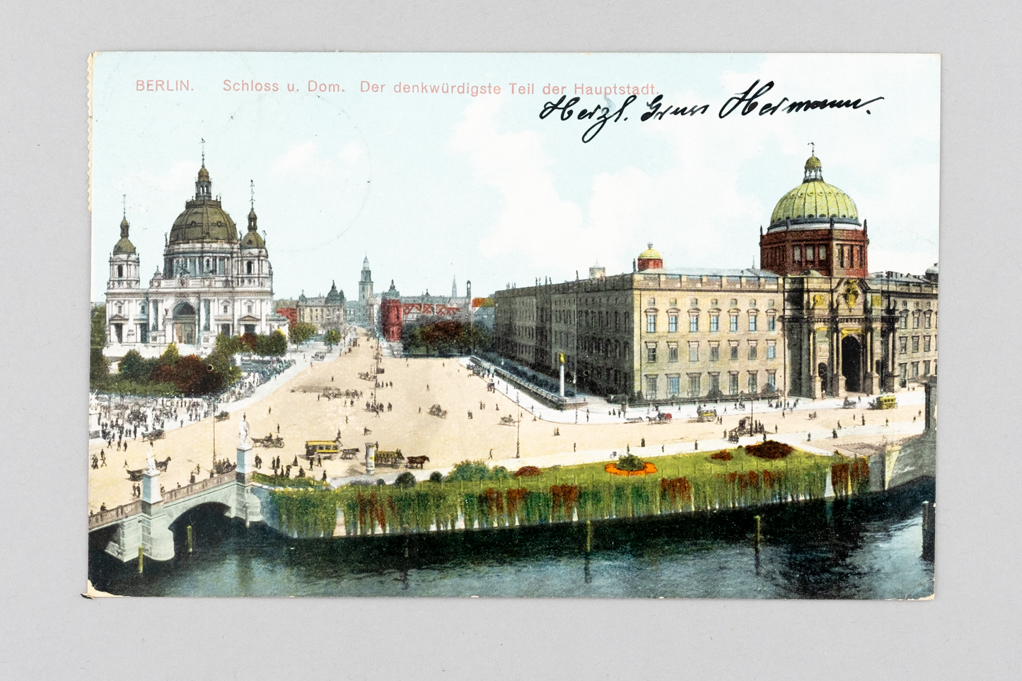 Ansichtskarte Gruss aus Berlin Schloss und Dom 19100