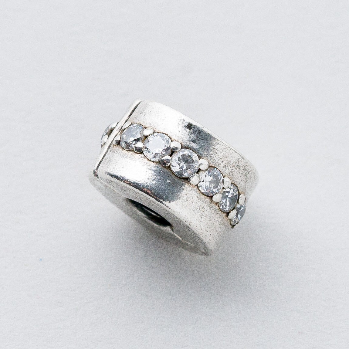 Anhänger Silber Weiße Steine 1 cm 2,89 g0