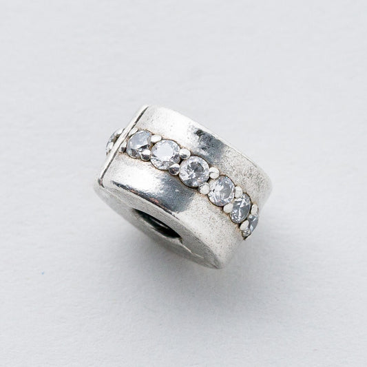 Anhänger Silber Weiße Steine 1 cm 2,89 g0