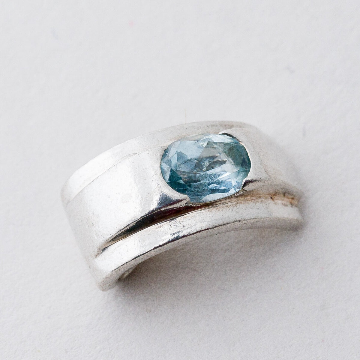 Anhänger Silber 925 Blauer Stein 1,5 cm 2,15 g2