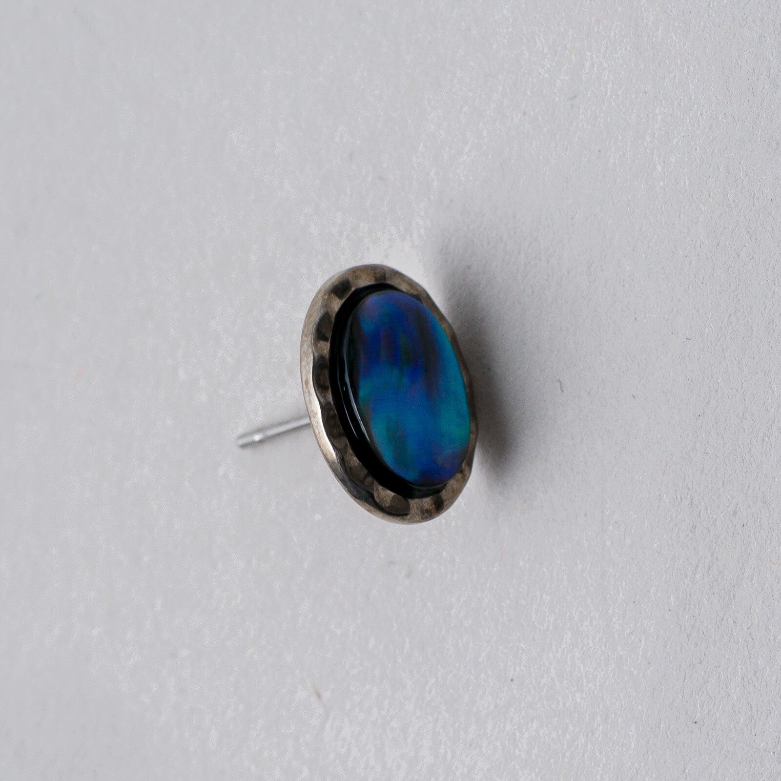 Einzelner Ohrring Ohrstecker Opal Silber 1,06 g3