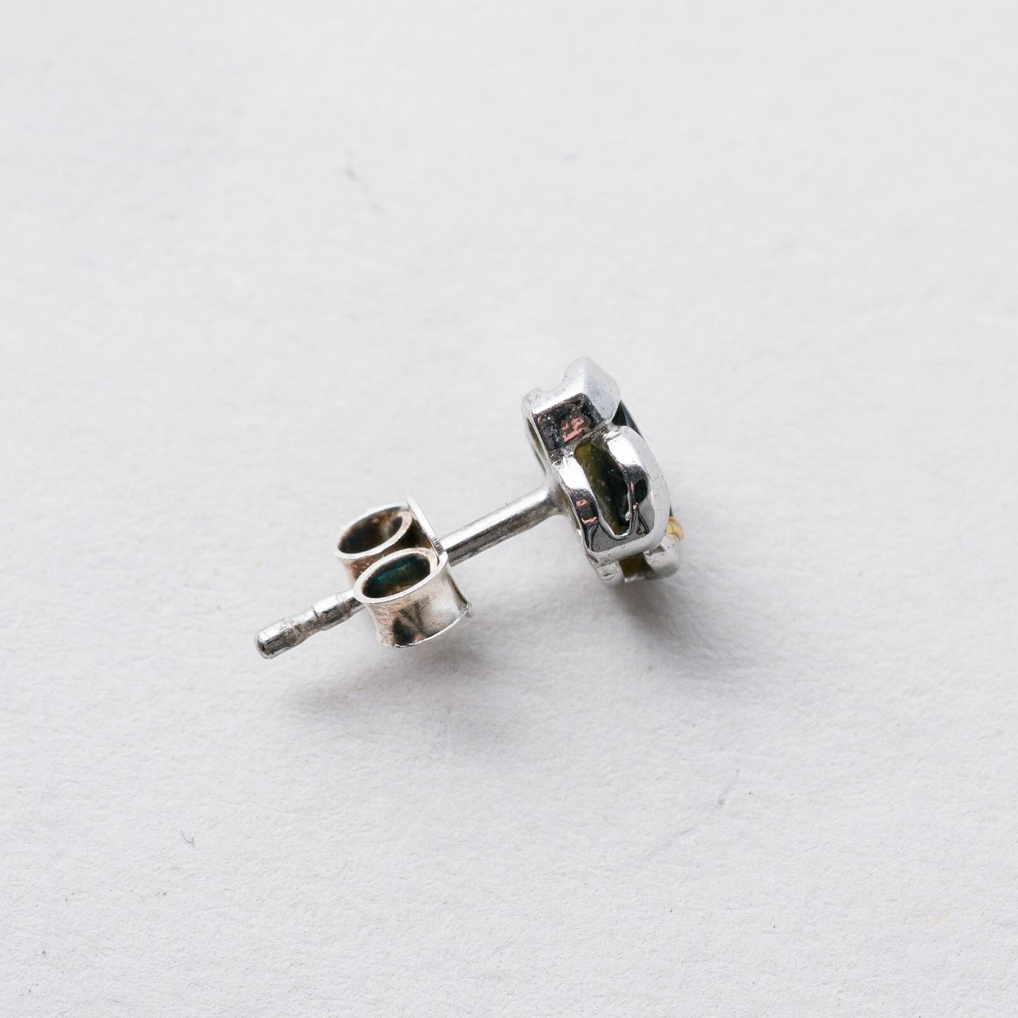 Ohrringe Ohrstecker Silber Schwarze Steine 1,13 g1
