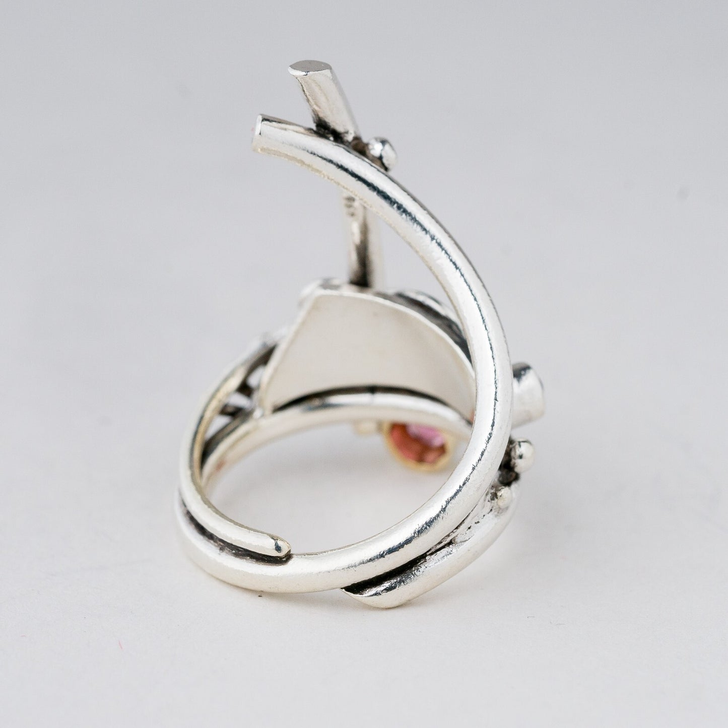 Ring Silber Rote Steine Größe 56 (17,8 mm Ø) 10,71 g3
