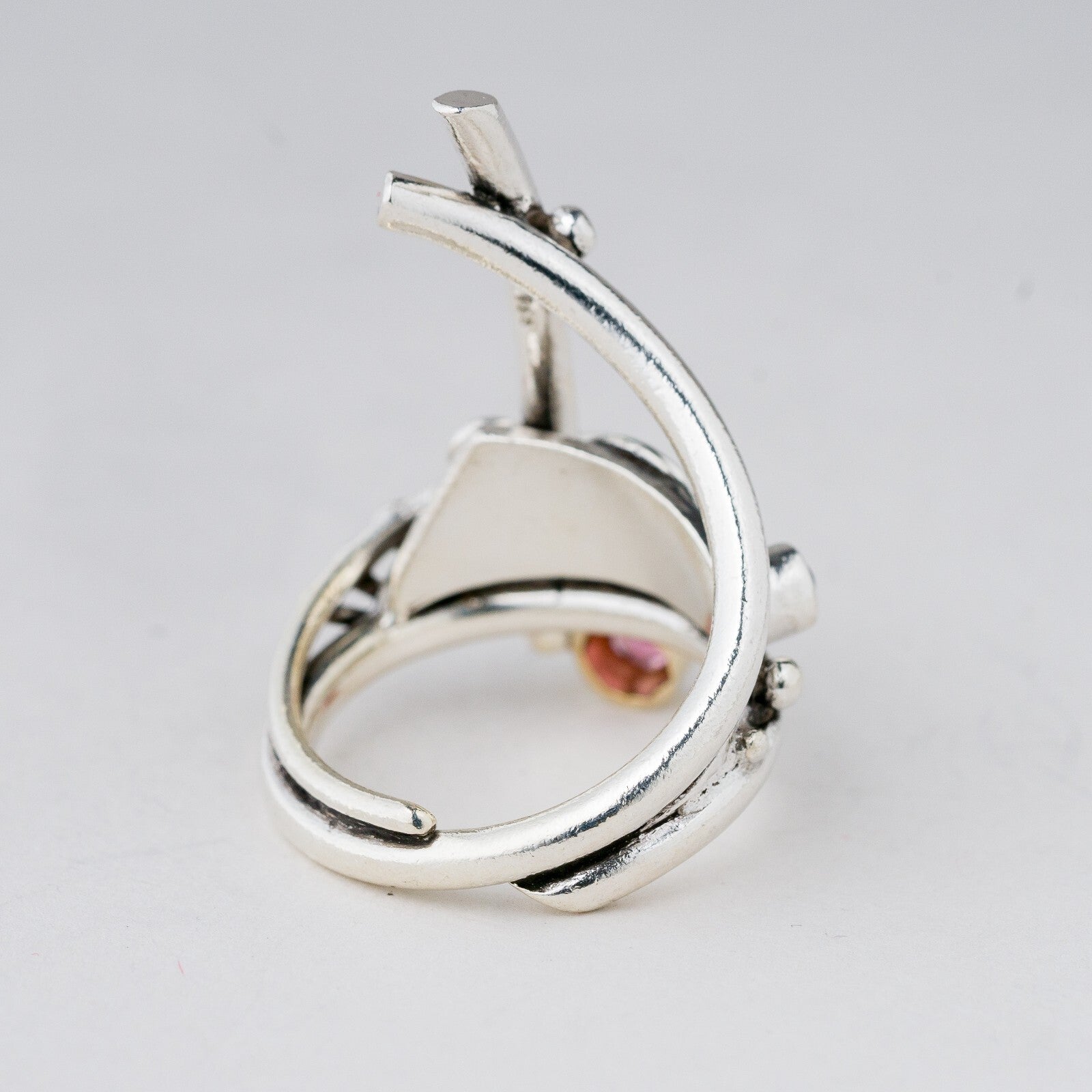 Ring Silber Rote Steine Größe 56 (17,8 mm Ø) 10,71 g3
