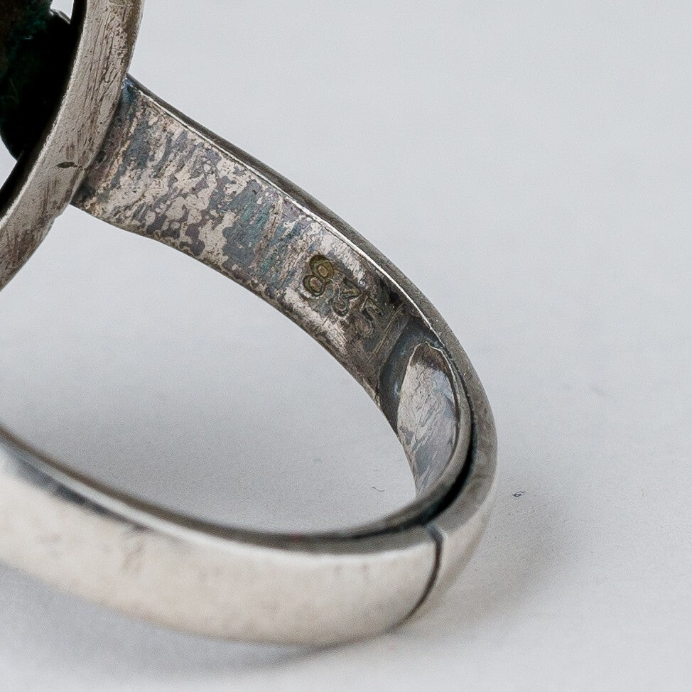 Silber Ring 835 Bernstein Größe 53 (16,8 mm Ø) 6,37 g5