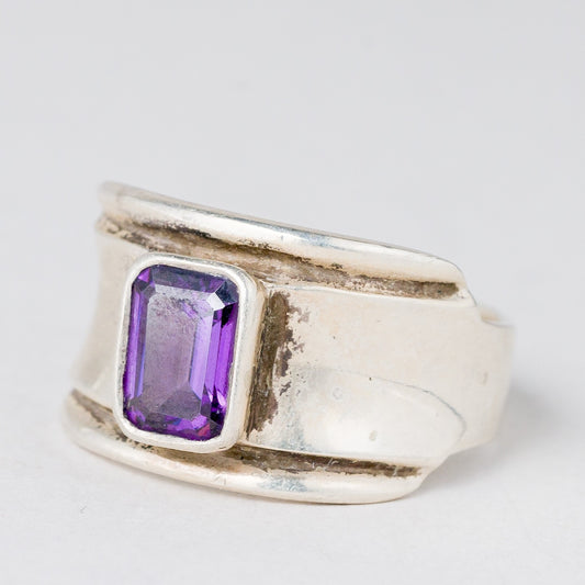Ring Lila Stein 5,01 g 925er Silber Größe 57 (18,1 mm Ø)0