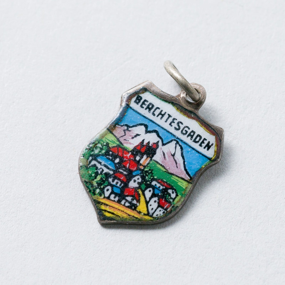 Anhänger 800 Silber Souvenir Anhänger Berchtesgaden 1,5 cm 0,77 g0