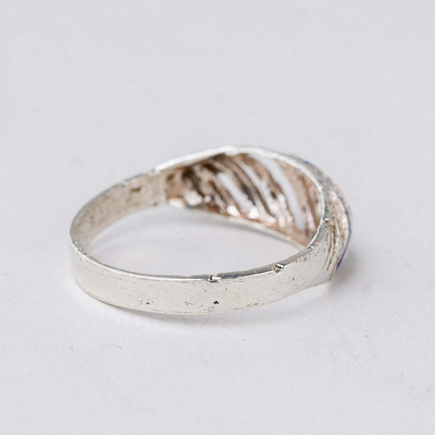 Ring Silber Blau Größe 55 (17,5 mm Ø) 1,33 g4