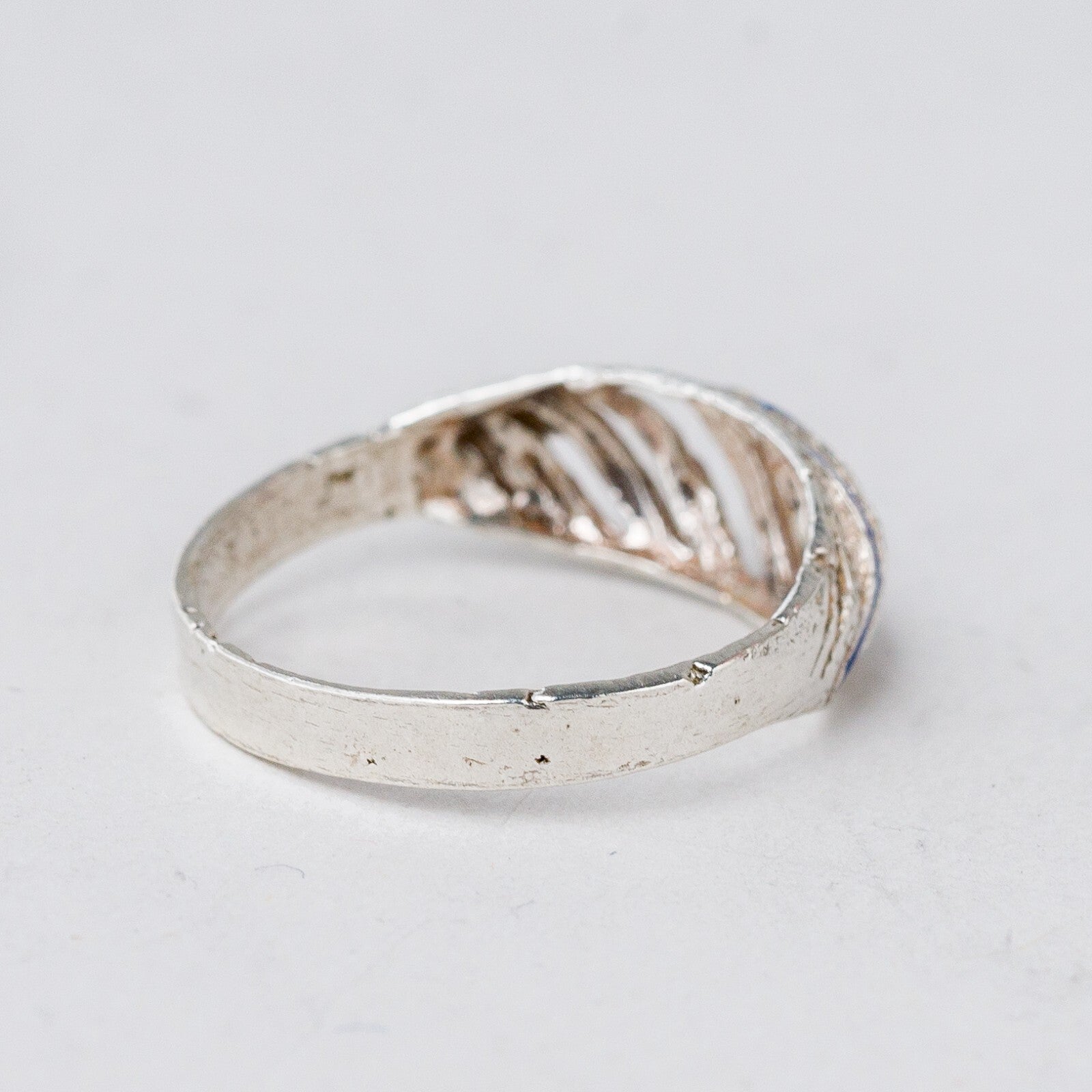 Ring Silber Blau Größe 55 (17,5 mm Ø) 1,33 g4