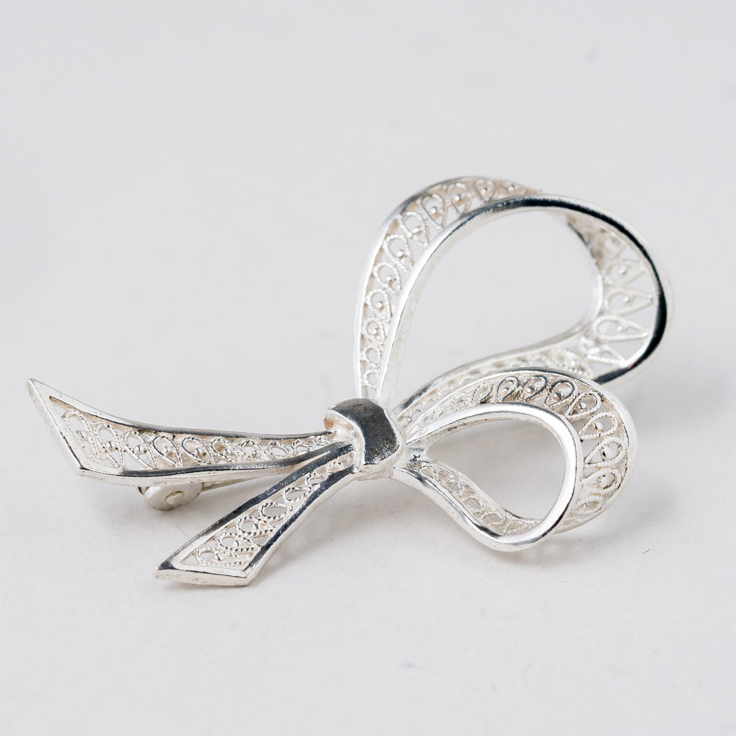 Silber Brosche 835 Schleife 3,9 cm 3,75 g1