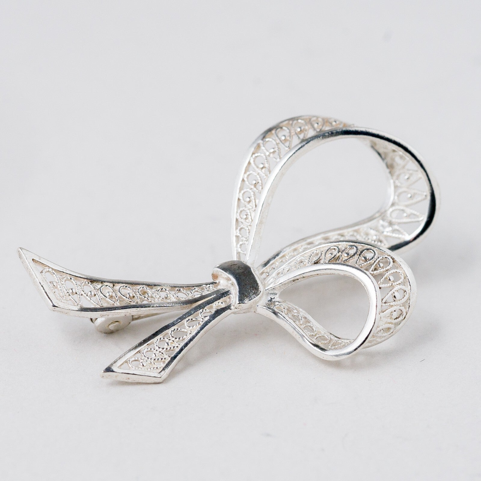 Silber Brosche 835 Schleife 3,9 cm 3,75 g1