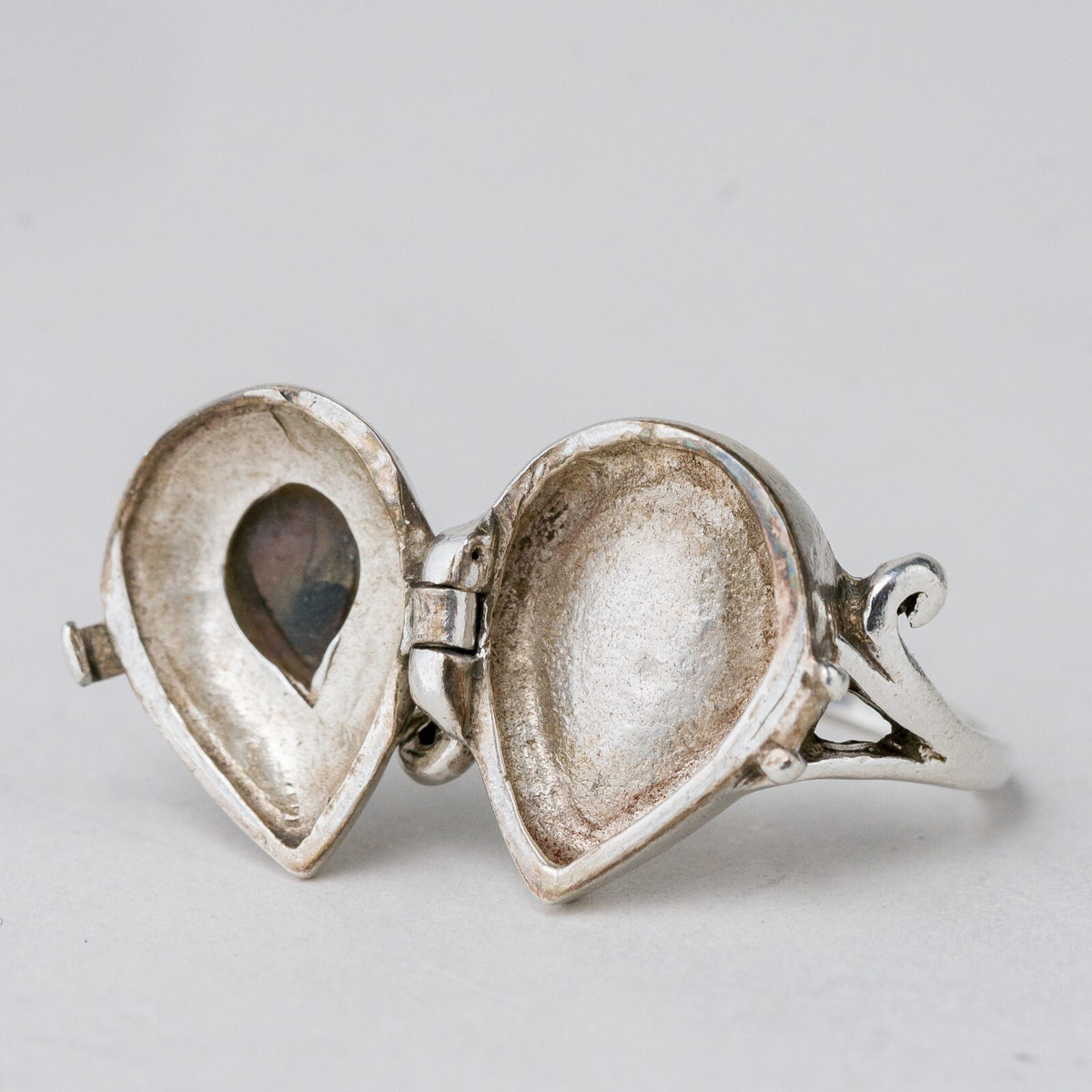 Silber Ring 925 Medaillon Schwarzer Stein Größe 53 (16,8 mm Ø) 4,79 g1