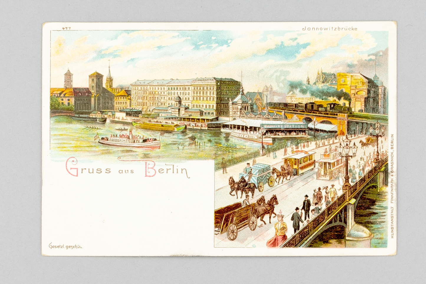 Ansichtskarte Gruss aus Berlin Jannowitzbrücke um 19000