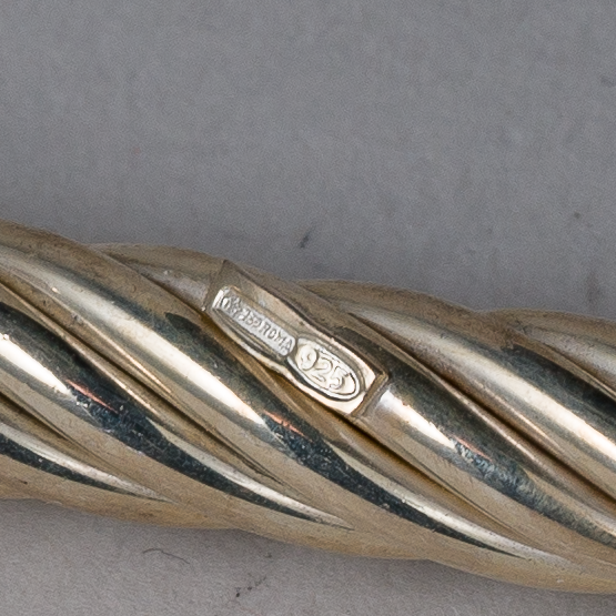 Brosche Grüner und Blauer Stein 925er Silber 15,18 g 7,5 cm3